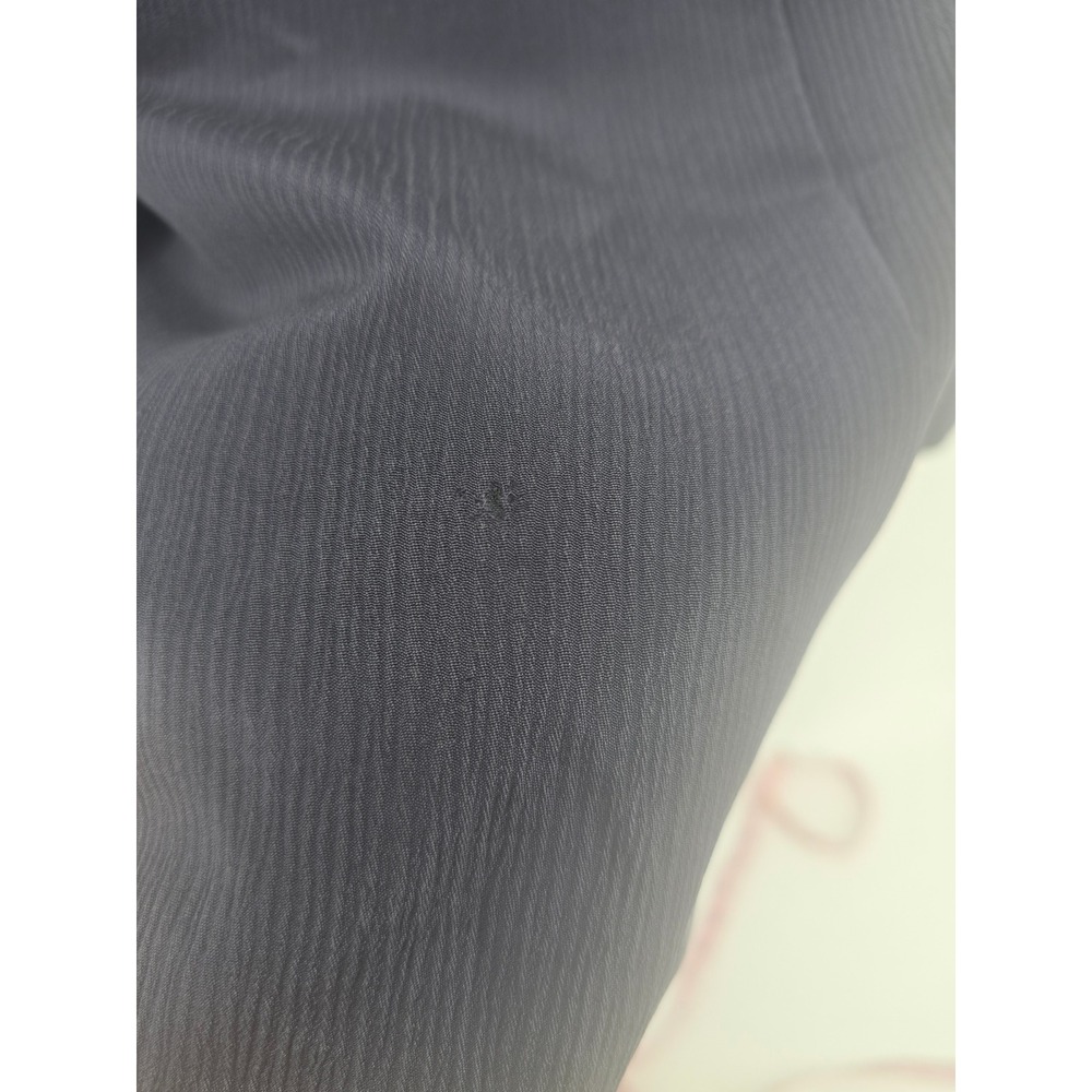 Talbots Silk Blazer Womens 16 Pure Silk Navy Blue Collarless Ribbed EUC - Picture 2 of 4